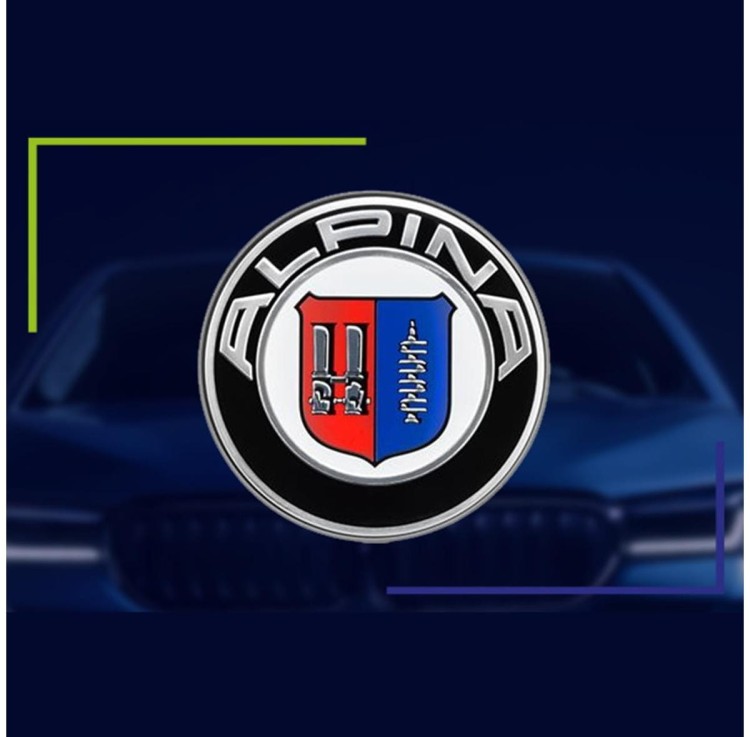 Oryginalny uchwyt i emblemat ALPINA do dekielka koła II