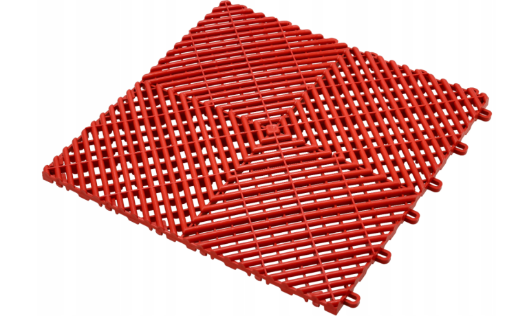 Płyta garażowa modułowa PP 40x40x1,8cm - czerwona