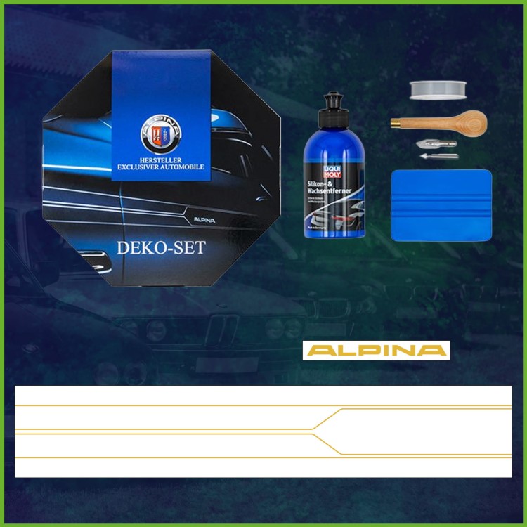 Złoty zestaw dekoracyjny ALPINA – do przedniego spoilera BMW X7 G07 (od LCI)