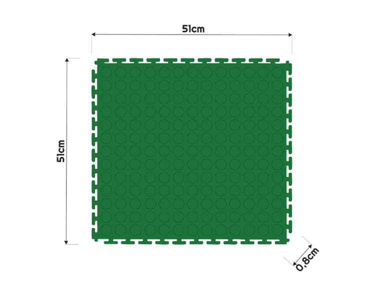 Płyta garażowa modułowa PC 50x50x0,6cm - zielona