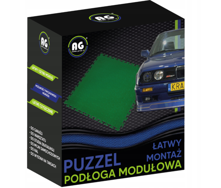 Płyta garażowa modułowa PC 50x50x0,6cm - zielona
