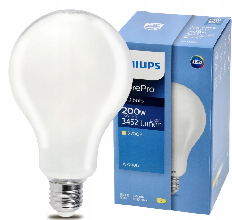Żarówka LED E27 Philips - 23W = 2000W - 3452lm - 2700k Corepro Premium