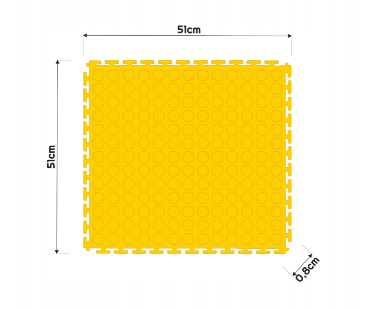Płyta garażowa modułowa PC 50x50x0,6cm - żółta