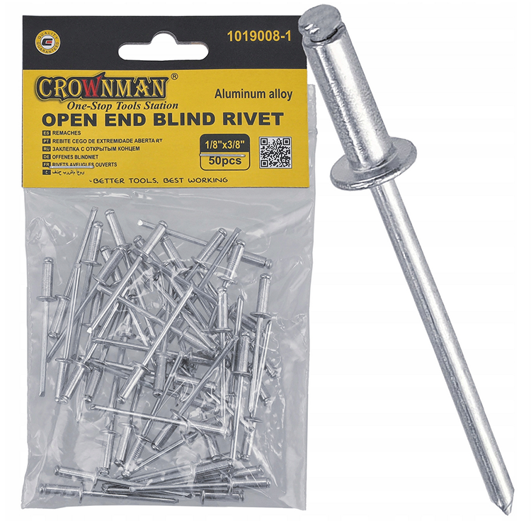 Nity zrywalne aluminiowe 3.2x8mm zestaw 50sztuk