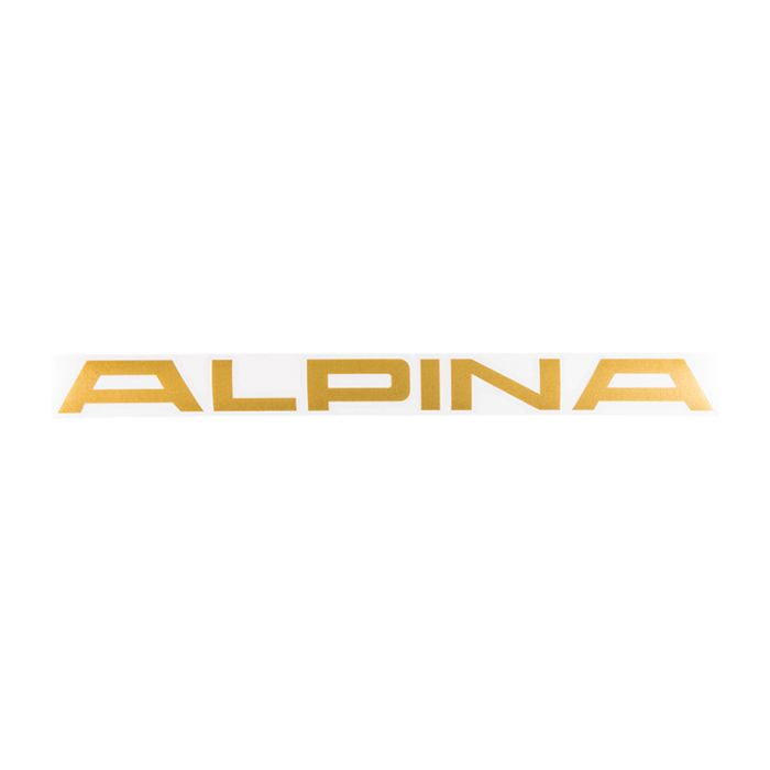 Oryginalna złota naklejka z napisem ALPINA,