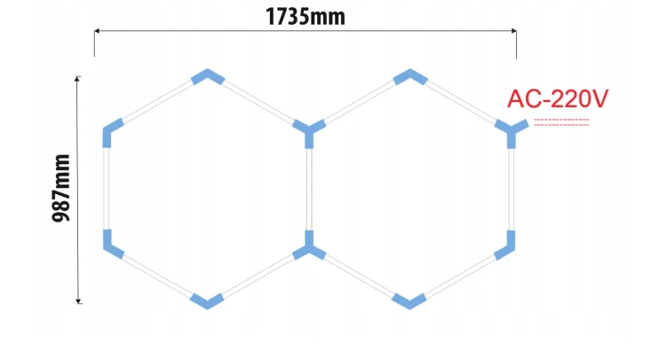 Lampa LED Hexagon do Garażu 88W – BARWA ZIMNA
