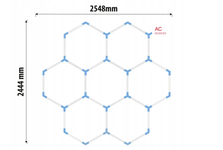 Lampa LED Hexagon do Garażu 240W – BARWA ZIMNA
