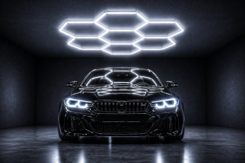 Lampa LED Hexagon do Garażu 240W – BARWA ZIMNA