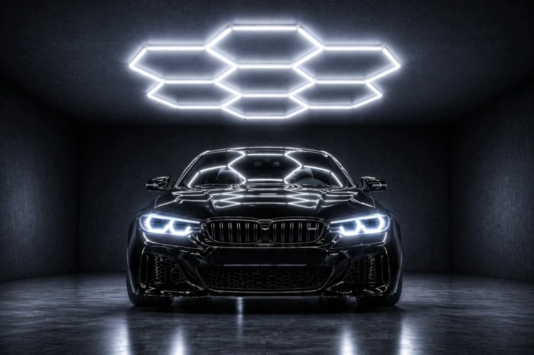 Lampa LED Hexagon do Garażu 240W – BARWA ZIMNA