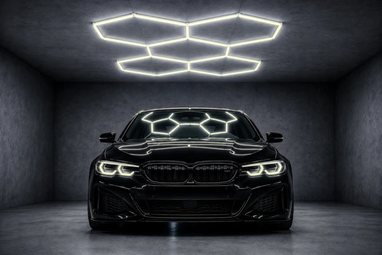 Lampa LED Hexagon do Garażu 192W – BARWA NEUTRALNA
