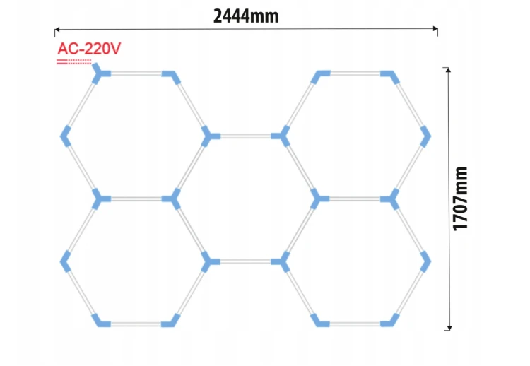 Lampa LED Hexagon do Garażu 192W – BARWA ZIMNA