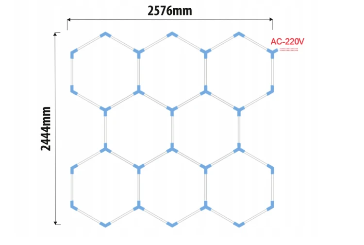 Lampa LED Hexagon do Garażu 280W – BARWA NEUTRALNA