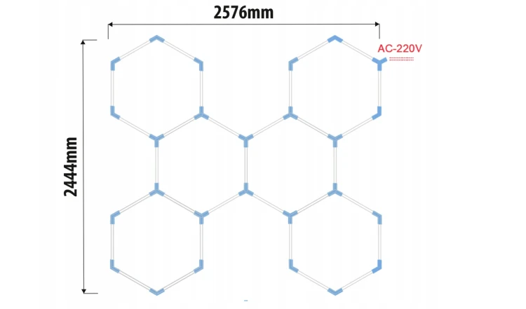 Lampa LED Hexagon do Garażu 248W – BARWA NEUTRALNA