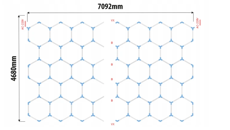 Lampa LED Hexagon do Garażu 976W – BARWA NEUTRALNA