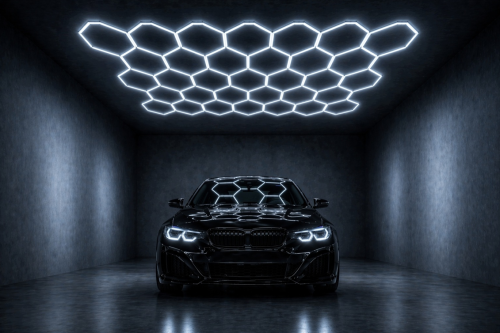 Lampa LED Hexagon do Garażu 976W – BARWA ZIMNA