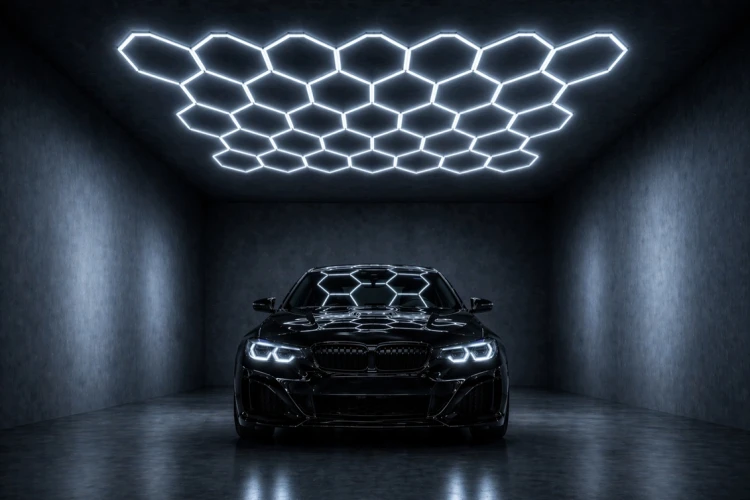 Lampa LED Hexagon do Garażu 976W – BARWA ZIMNA