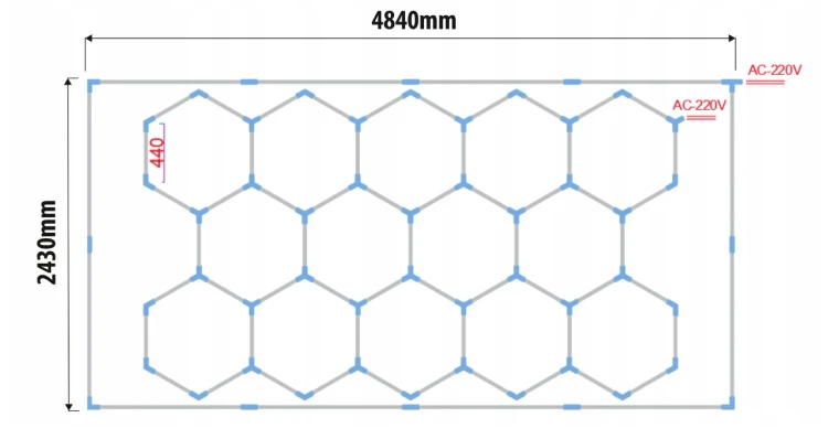 Lampa LED Hexagon do Garażu 672W – BARWA ZIMNA