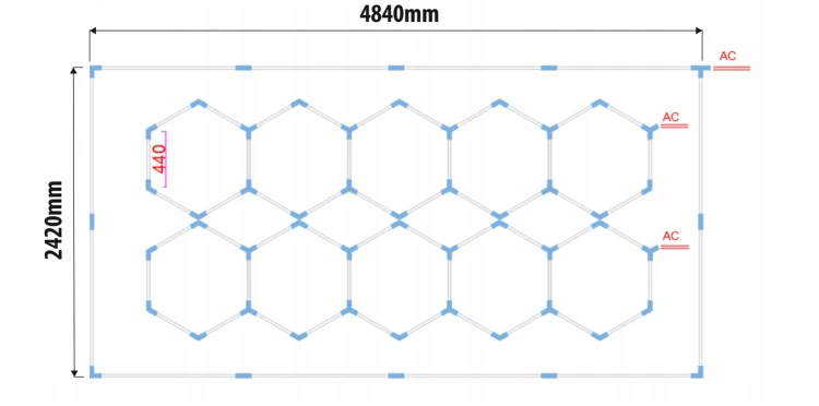 Lampa LED Hexagon do Garażu 632W – BARWA NEUTRALNA