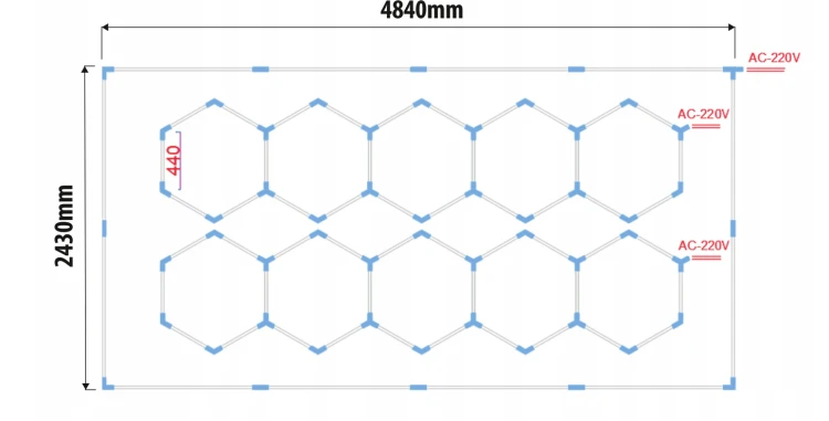 Lampa LED Hexagon do Garażu 632W – BARWA ZIMNA