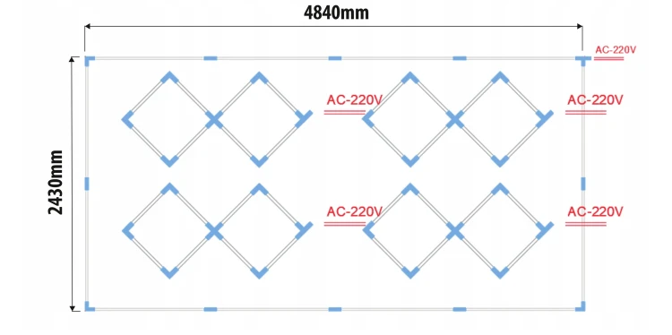Lampa LED Hexagon do Garażu 480W – BARWA ZIMNA