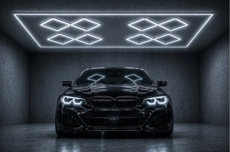 Lampa LED Hexagon do Garażu 480W – BARWA ZIMNA